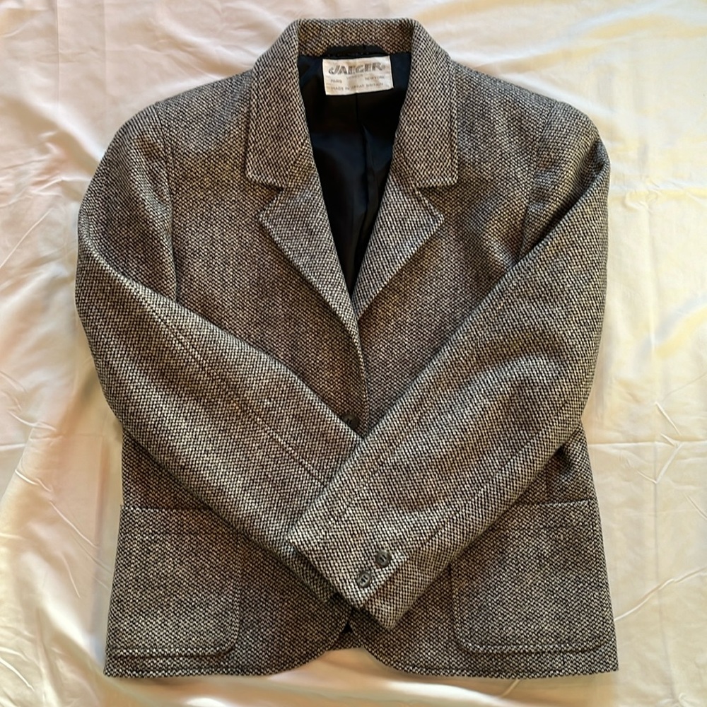 Classic Gray Tweed Blazer